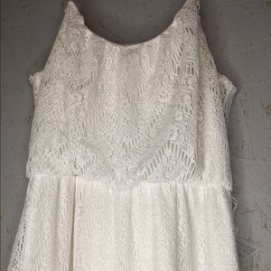 Eggshell floor length dress